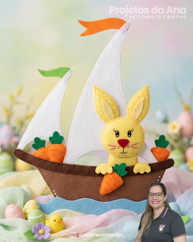 Aplique Barquinho de Páscoa - Imagem 2