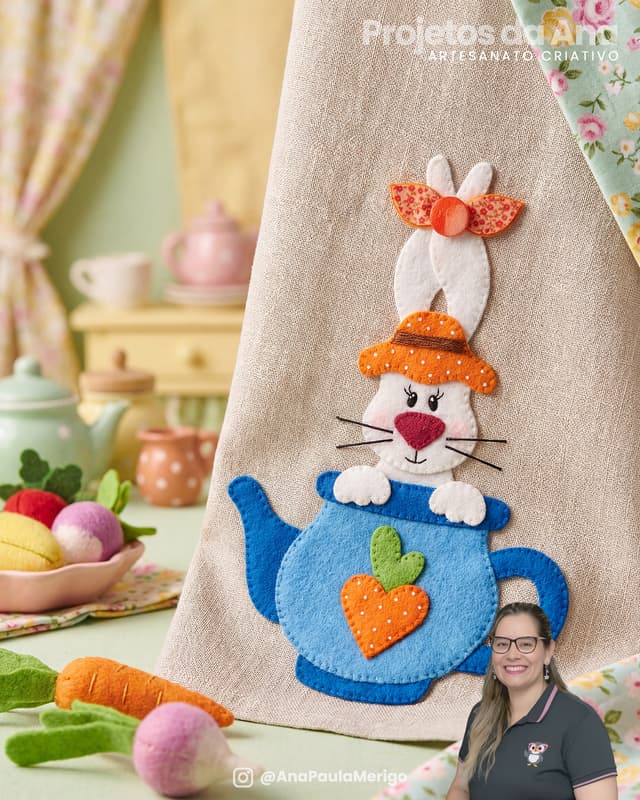 Aplique Coelhinho no Bule - Imagem 2