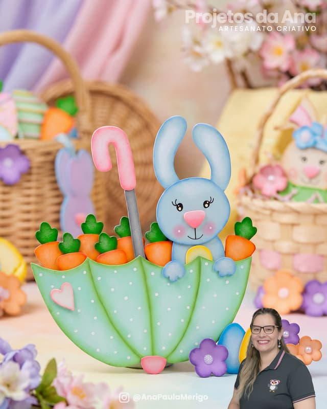 Aplique Coelhinho no Guarda Chuva - Imagem 1