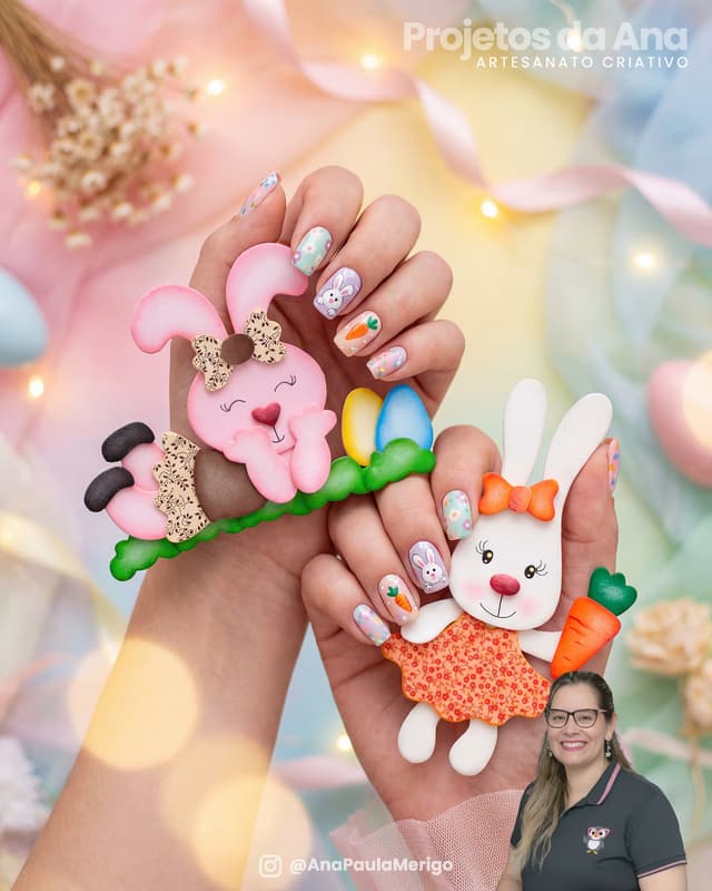 Apliques Coelhinhas Charmosas - Imagem 2