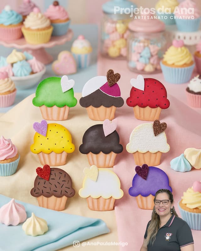 Apliques Docinhos Cupcake - Imagem 3