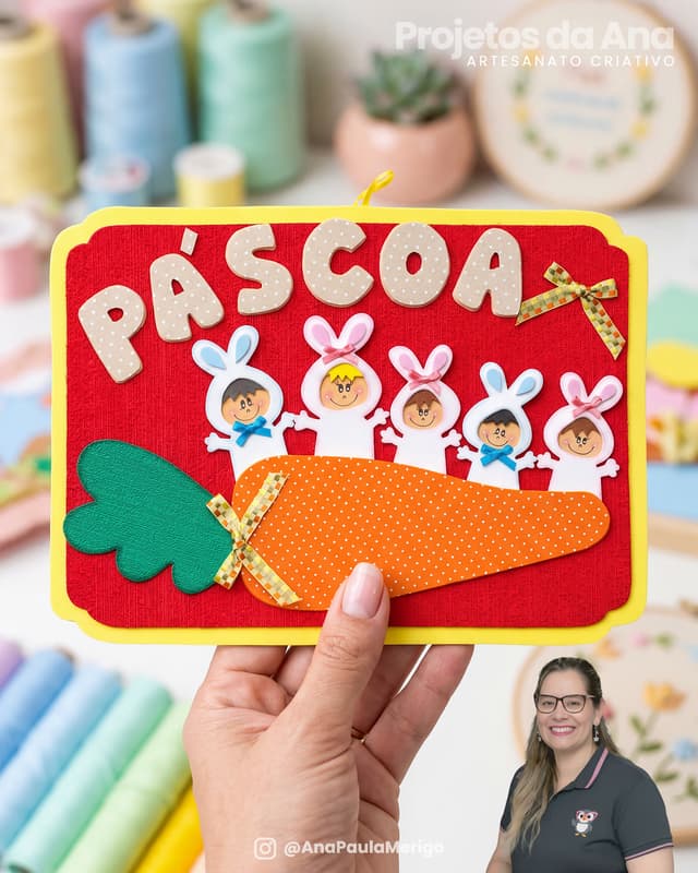 Capa do projeto Placa de Páscoa Família Feliz