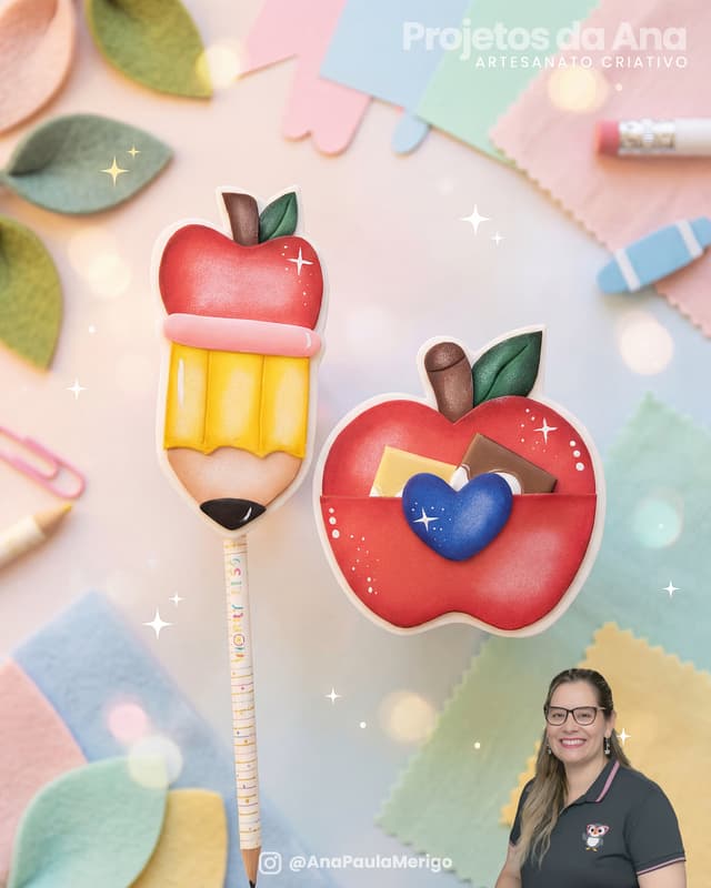 Porta Chocolate e Ponteira Maçãs - Imagem 1