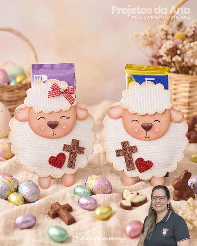 Capa do projeto Porta Chocolate Ovelhinha Vida Nova