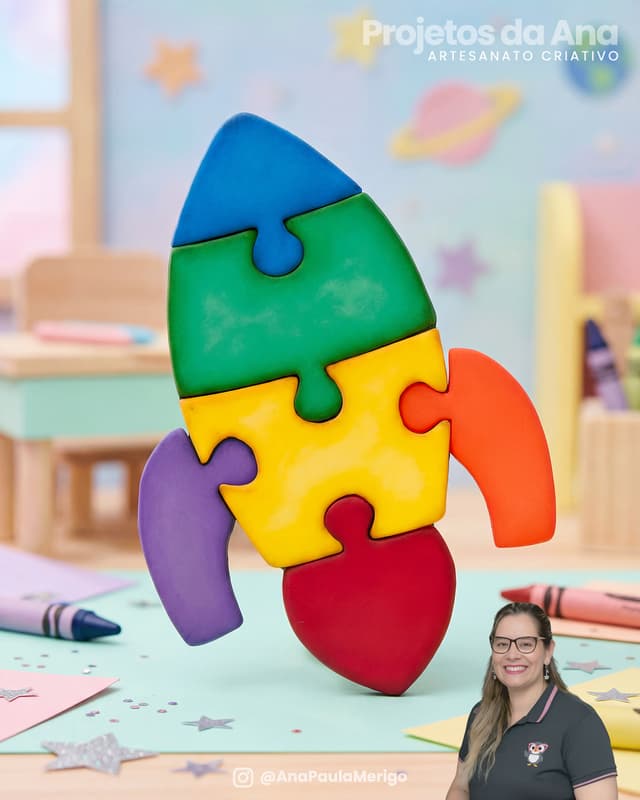 Quebra Cabeça Foguete - Imagem 1