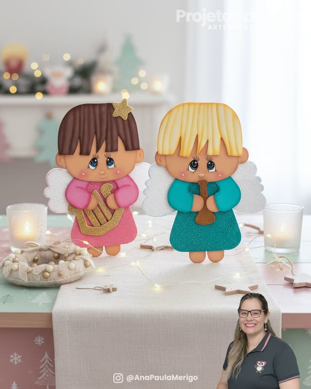 Capa do projeto Aplique Anjinho com Harpa