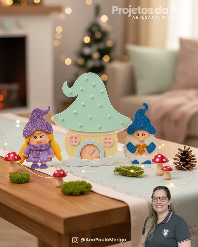 Capa do projeto Aplique Casinha de Gnomos