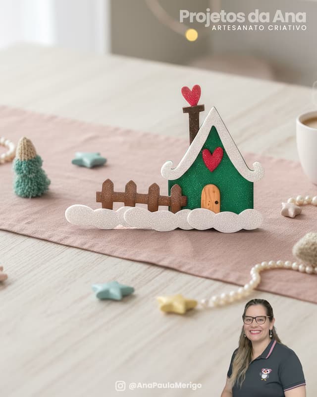 Capa do projeto Aplique Casinha de Natal Aconchego