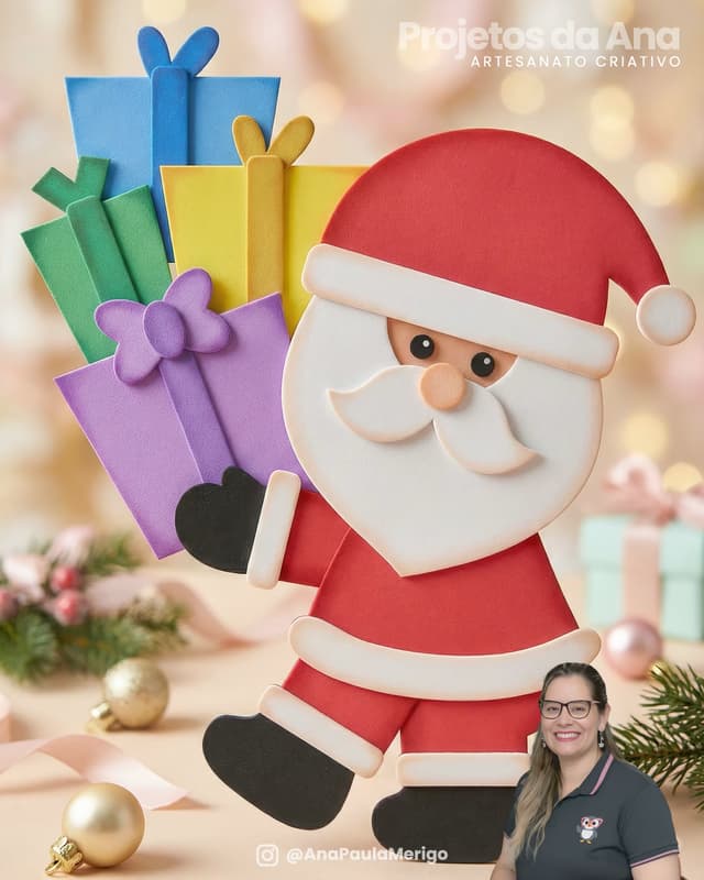 Capa do projeto Aplique Papai Noel com Presentes