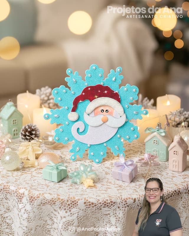 Capa do projeto Aplique Papai Noel em Floco de Neve