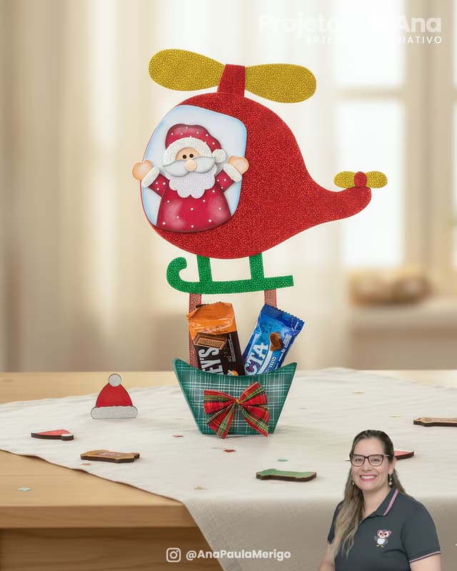 Capa do projeto Aplique Papai Noel no Helicóptero