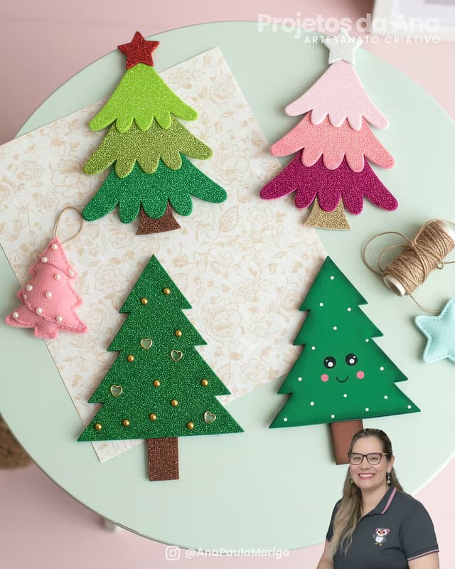 Capa do projeto Apliques Árvores de Natal Encantadas