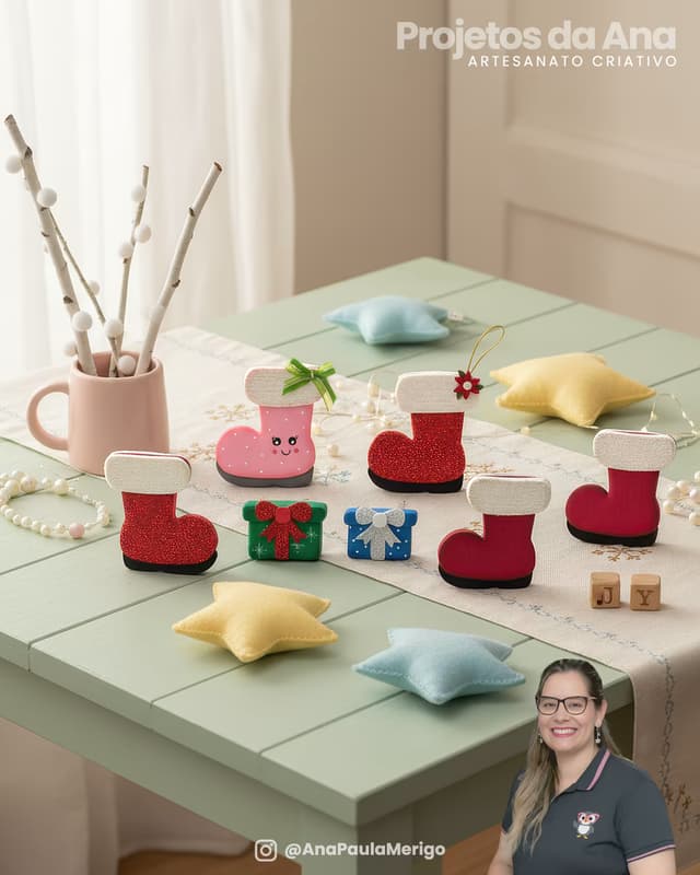 Capa do projeto Apliques Bota e Presente de Natal