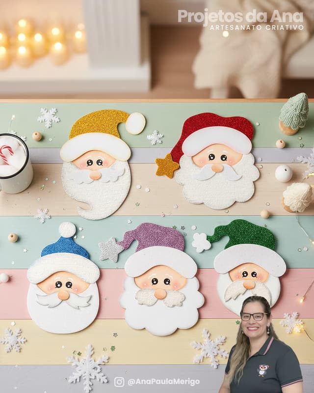 Capa do projeto Apliques e Rostinhos de Papai Noel