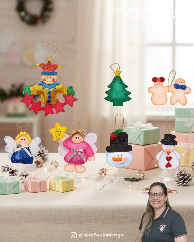 Capa do projeto Apliques Enfeites Árvore de Natal Vintage