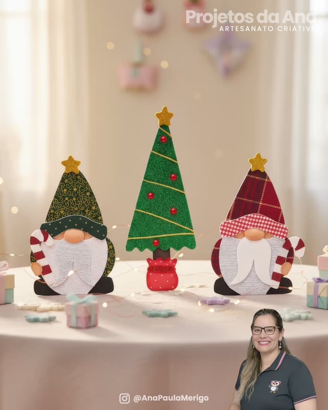 Capa do projeto Apliques Gnomo e Árvore de Natal