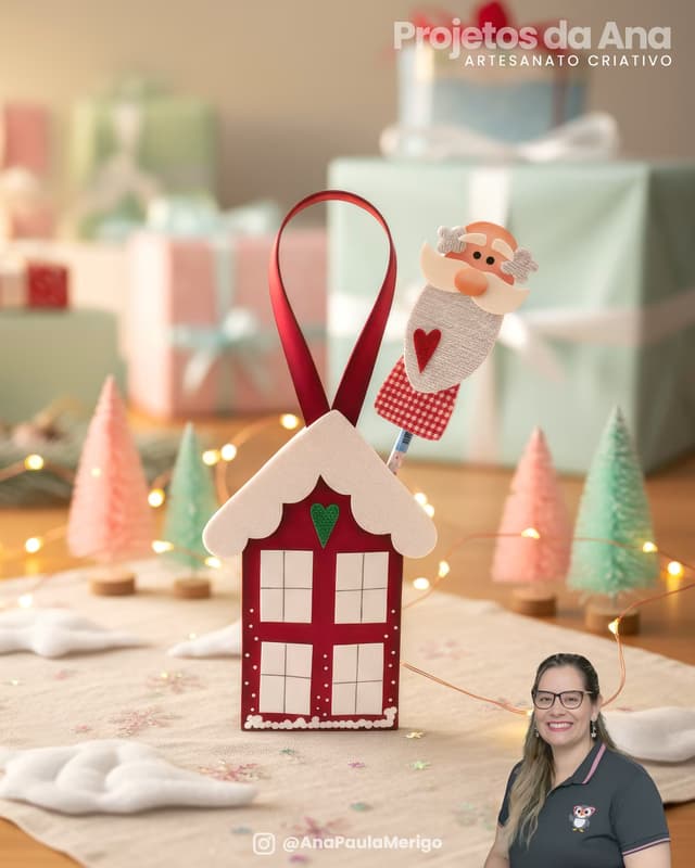 Imagem 2 do projeto Embalagem Casinha Papai Noel e Rena