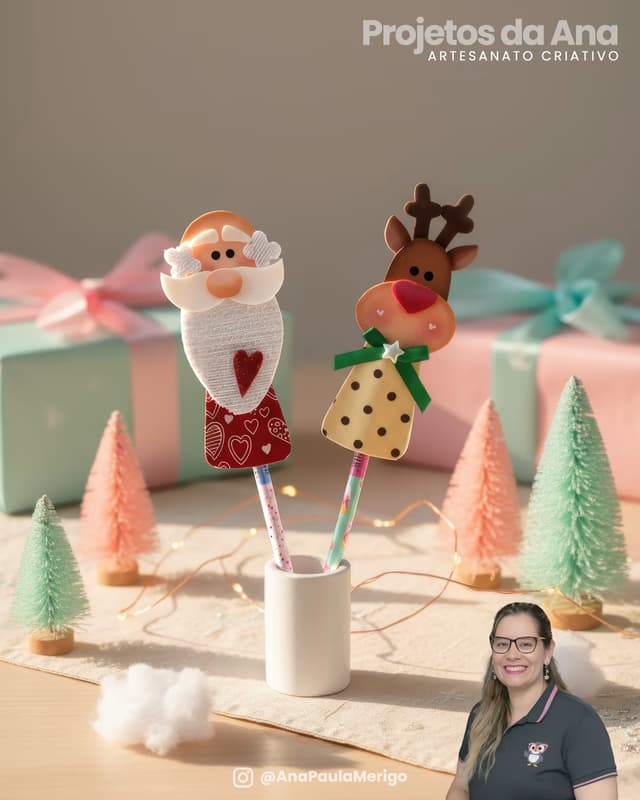 Imagem 3 do projeto Embalagem Casinha Papai Noel e Rena