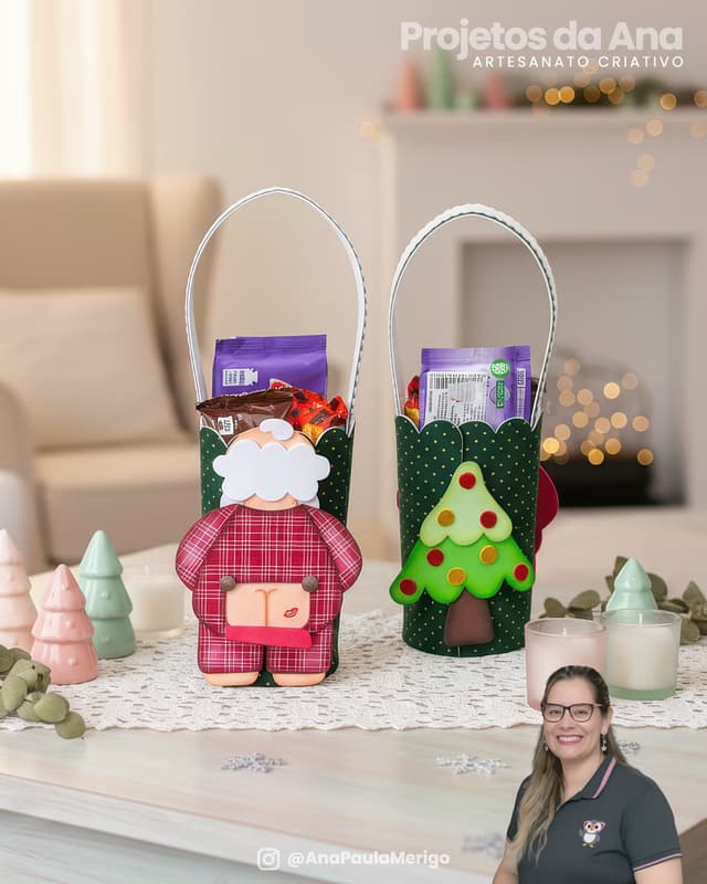 Capa do projeto Embalagem Cestinha Papai Noel Surpresa