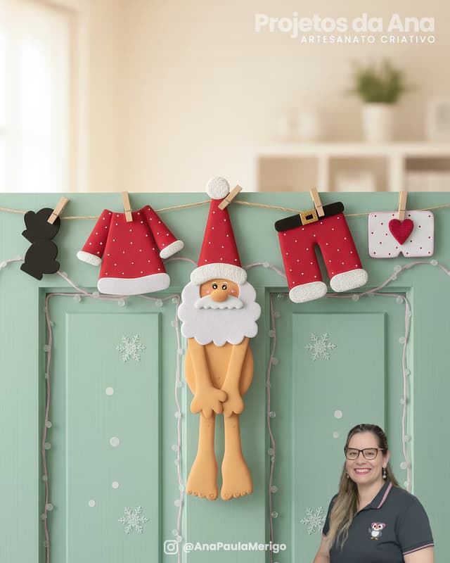 Capa do projeto Enfeite de Porta Papai Noel Pelado