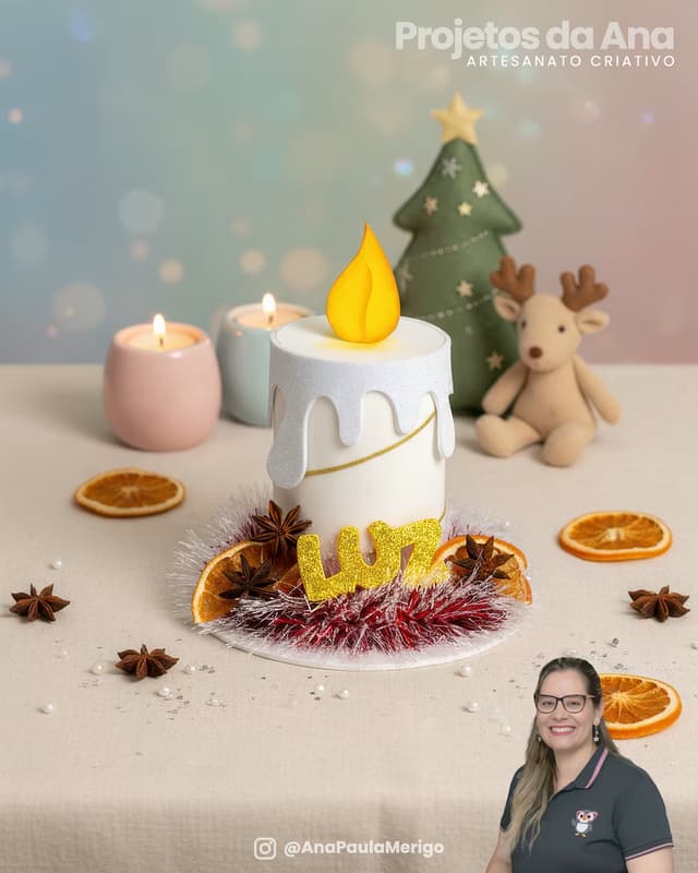 Capa do projeto Enfeite Vela Decorada de Luz