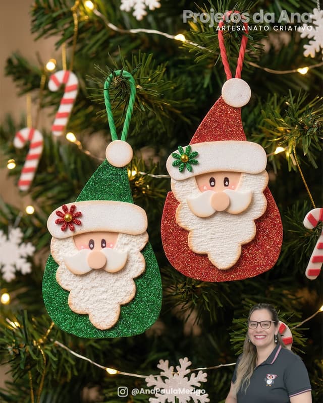 Imagem 2 do projeto Pingentes Papai Noel e Anjinho