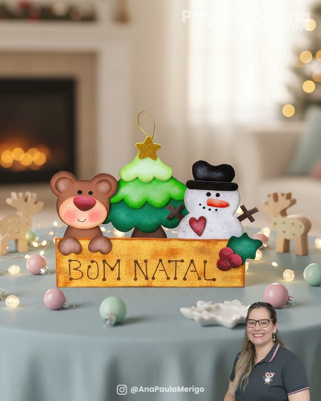 Capa do projeto Placa de Porta Boneco de Neve e Ursinho