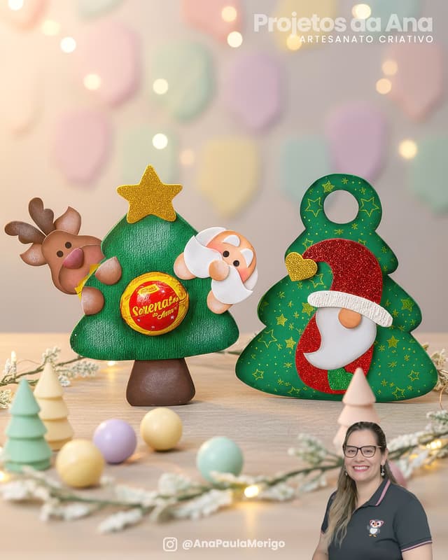 Capa do projeto Porta Bombom Árvores de Natal