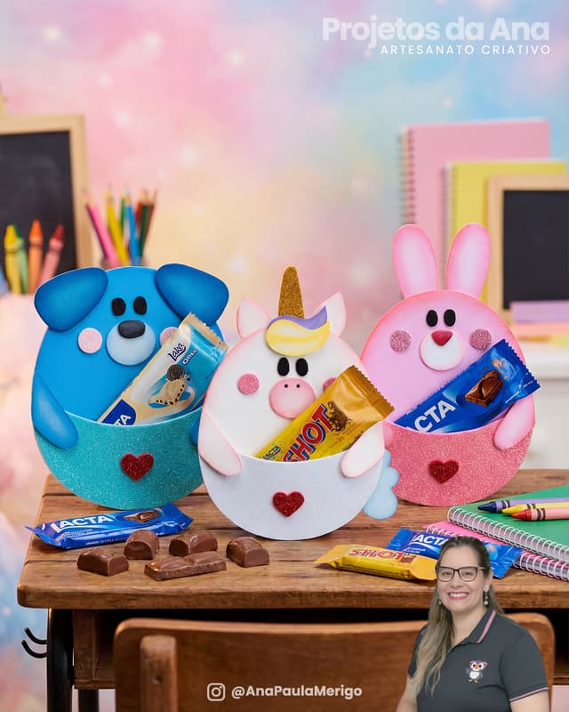 Porta Chocolate Bichinhos