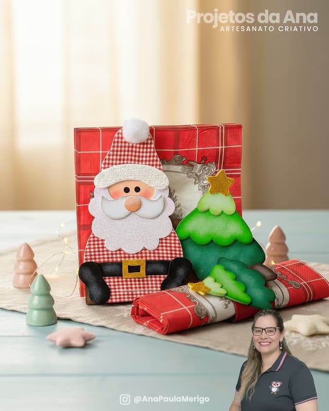 Capa do projeto Porta Guardanapo Papai Noel