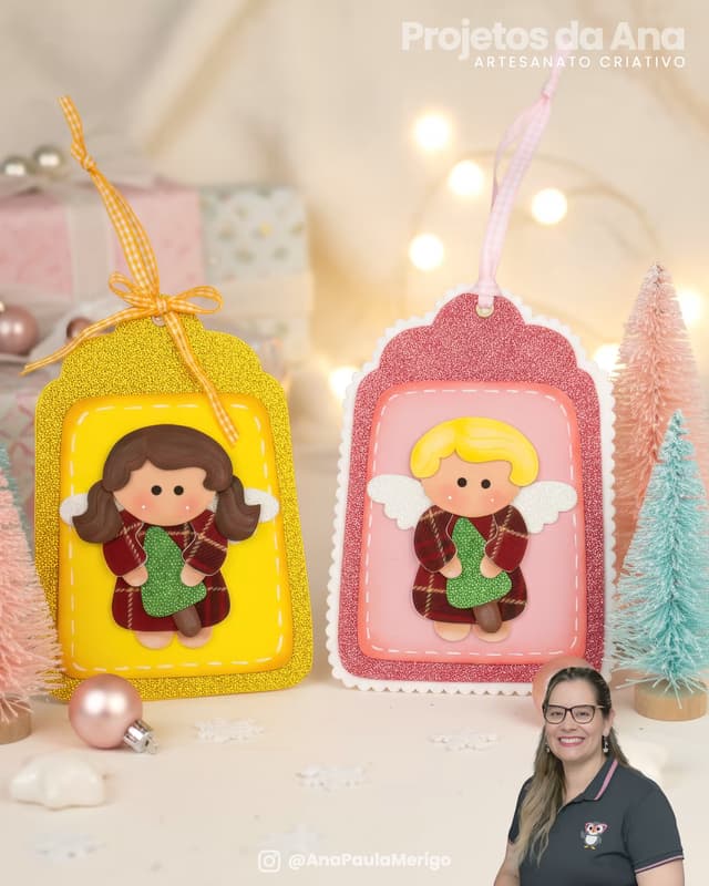 Imagem 2 do projeto Tag Anjinho com Árvore de Natal